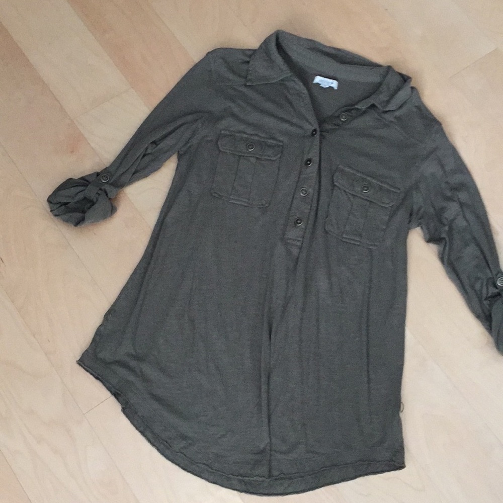 Aerie olive green blouse
